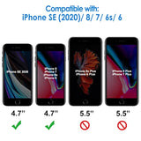 JETech 3-Pack Screen Protector for iPhone SE 2020, iPhone 8, iPhone 7, iPhone 6s, and iPhone 6, Tempered Glass Film, 4.7-Inch