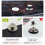 20Mm No Sewing Jeans Buttons Replacement Kit With Metal Base,12 Sets N