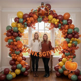 Fall Balloon Arch Kit: Burnt Orange, Ruby Red & Pumpkin Foil Balloons