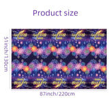 3-Piece Happy New Year 2026 Tablecloth Set 54x87 Inch for Party Decor