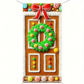 Christmas Gingerbread House Party Decorations, Gingerbread House Door Cover Banner And Welcome Christmas Porch Sign Hanging Banner For Winter Christmas Party Supplies Indoor Outdoor 71 X 35