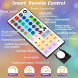 24 Colors Indoor String Lights With Remote, 16.5Ft 50Led String Lights Bedroom Usb Plug In, Color Changing Christmas Lig