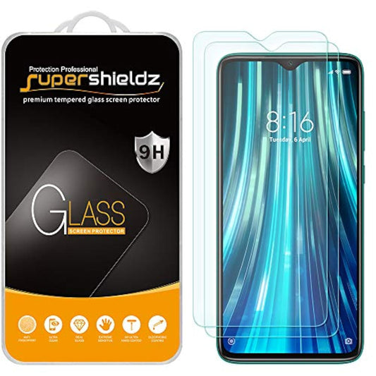 (2 Pack) Designed For Xiaomi (Redmi Note 8 Pro) Tempered Glass Screen Protector, Anti Scratch, Bubble Free