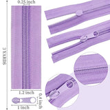 36 Yards 12 Pieces Sewing Zippers Assorted Small Nylon Zippers Lightwe