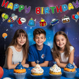 Among Birthday Banner- Space Happy Birthday Banner, Among Game Birthday Party Decorations For Boys, Among Themed Happy Birthday Sign For Boys 1St 2Nd 3Rd Party Baby Shower