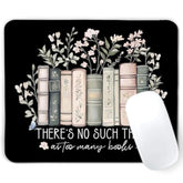 Vintage Black Floral Bookish Mouse Pad, Book Lover Gifts Mousepad Mouse Mat With Non-Slip Rubber Base For Home Office Desk Accessories, Gifts For Reader Book Lovers Women, 9.5X7.9 Inch