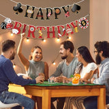 Casino Happy Birthday Banner Casino Theme Party Decorations Poker Game Party Banners Garland For Las Vegas Night Poker Game Party Supplies
