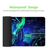 Japanese Samurai Mask Desk Mat Futuristic Fantasy Mask Xl Mouse Pad Large Mousepad Extended Laptop Keyboard Mat Gaming Desk Pad Mouse Mat 31.5"X11.8" Office Computer Keyboard Laptop Home