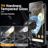 3 Pack For Google Pixel 8 Screen Protector, Tempered Glass Film Accessories, Sensitive Touch & Fingerprint Unlock, Easy Install Bubble Free Phone Case Friendly