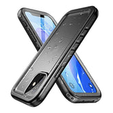 Compatible With Iphone 12 Pro Waterproof Case - Full Body Shockproof Dustproof Phone Screen Protector Rugged Waterproof Case For Iphone 12 & 12 Pro 6.1 Inch Black