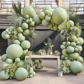 Dusty Green Balloon Arch Kit: Olive, Mist Green Party Garland