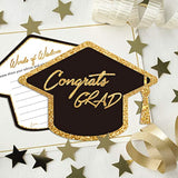 Graduation Advice Cards For The Graduate (50 Pack), High School Or College Graduation Party Games Decorations Supplies, Well Wishes Card For Graduates, Advice For The Graduate Cards (Black)