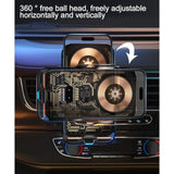 15W Transparent Smart Sensor Car Wireless Charger,Auto-Clamping Car Air Vent Phone Holder?Qc Fast Charging For Iphone15/14/13/12/11/X/8Plug Series,Samsung S Series/Noteseries (Black)