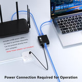 Ethernet Splitter 1 To 2 With Cat6 Cable (4.9Ft), High-Speed 1000Mbps Internet Splitter For Router/Switch/Modem, Ethernet Switch 2 Port Compatible With Cat5/5E/6/7/8 (2 Devices Simultaneously)