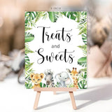 4Pcs Animal Table Sign Centerpieces For Baby Shower Supplies,Safari Theme Decorations Birthday Party Supplies (8X10In)