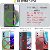 Compatible With Motorola Moto-G-Stylus-5G-2023 Case, Pink/Aqua | Sparkly Glitter Floating Liquid Cute Cover For Women Girls Kids | With Tempered Glass Screen Protector & Ring Holder & Wrist Strap