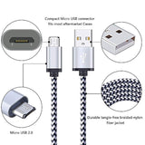 Micro Usb Charger Cable, 5-Pack 6Ft Micro Usb Cable Cord Braided Fast Charging Phone Charger For Samsung Galaxy J3 J7 S6 S7 Edge, Tablet, Lg Stylo 2/3 Lg G3 G4 K30 K20 Plus, Old Kindle 7 8 10