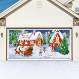 Christmas Garage Door Cover Decorations 6 X 13 Ft Large Merry Christmas Double Garage Door Cover 2025 Xmas Holiday Backdrop Hanging Decor For Xmas New Year Outdoor Background Photo Props