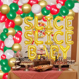 Pizza Party Decorations Kit - Balloon Garland Kit With Slice Slice Bab