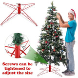 Christmas Tree Stand For Artificial Tree Folding Stand For Christmas Winter Holiday New Year Decorations (Red, 26 Inch)