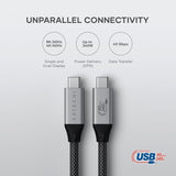 Satechi USB 4 Pro Cable, USB-IF Certified, 240W Power Delivery, 8K@60Hz/ 4K@12