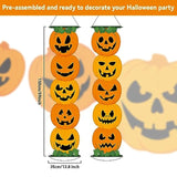 2pcs Halloween Pumpkin Porch Sign Trick or Treat Door Banner Hanging Party Decorations