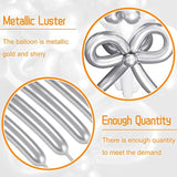 50-Pc Silver Metallic Twisting Balloon Set for DIY Party Decorations