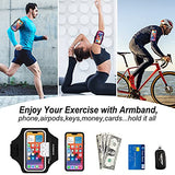 Armband For Iphone 17 Pro Max/16 Pro Max/16 Plus/15 Pro Max/15 Plus/Iphone 14,13,12,11 Pro Max/Xs Max,Water Resistant Sport Armband With Zipper Slot For Airpods And Keys (Black)