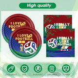 41Pcs Soccer Party Decorations 2026 Soccer Party Supplies Football Soccer Theme Plates Napkins Tablecloth,for Watch Party Game Day Kids Birthday Global Soccer Celebration Supplies