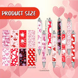 24Pcs Valentine'S Day Heart Shape Pens Bulk Cute Retractable Decorative Pens 0.5 Mm Stationary Supplies For Office School Wedding Party Gifts