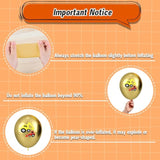 Construction Balloons, 12 Inch Gold Black Yellow Orange Confetti Balloons For Kids Boy Baby Shower Construction Themed Birthday Truck Party Graduation Supplies