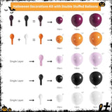 Boho Halloween Balloon Arch Kit: Orange, Red, Purple, Black & White