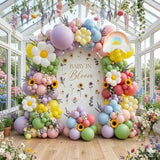 Pastel Daisy Balloon Arch Kit Pastel Pink Yellow Green Blue Red Purple Balloons With Rainbow Daisy Flower Balloon For Spring Baby Shower Easter Tea Party Two Groovy Birthday Decorations