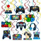 20pcs Video Game Hanging Swirls β Game On Theme Decorations for Boys Gamer Party