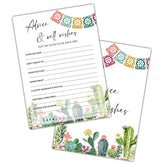 Bridal Shower Games, Fiesta Mexican Bridal Shower Decorations, Advice And Wishes Cards For Wedding Shower Bachelorette Party, Wedding Engagement Party, Set Of 30 Game Cards (A11)