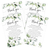 100 Pieces Wedding Thank You Cards Thank You Place Setting Wedding Greenery Place Cards 4 X 6 Inches For Party Reception Rehearsal Dinner Bridal Shower (Eucalyptus)