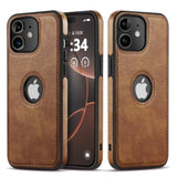Unique Design Luxury Leather Business Phone Case For Iphone 11 Anti-Slip Scratch Resistant Ultra Slim Protective Case (2019,6.1β) (Brown)