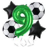 Soccer Balloons 9Th Birthday Decorations For Boy, Soccer Birthday Party Balloons World Cup Soccer Sports Theme Party Decorations Supplies Favors Anniversary Decor 32In Foil Mylar Green 9 Balloon