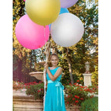 36 Inch Giant Pink Balloons, 6 Pack Large Round Pink Latex Balloons For Anniversary, Birthday, Christmas, Wedding, Baby Shower Party Decorations