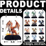 12 Pack Dragon Table Decorations - Dragon Party Decorations For Kids' Birthday And Themed Events - Dragon Table Toppers