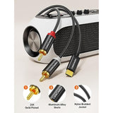CableCreation USB C to RCA Audio Cable 6FT, Type-C to 2 Male Y RCA Splitter, R