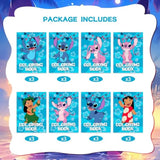 Stitch Party Supplies, 24Pcs Coloring Books For Stitch Birthday Party Gifts, Goodie Bag Stuffers, Classroom Rewards, 8 Styles