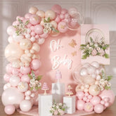 126Pcs Pink White Balloon Arch Kit for Wedding, Birthday, Baby Shower Decor