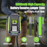 Upgraded 6.0Ah Op4040 Replacement For Ryobi 40V Battery Op4026 Op4050 Op40201 Op40261 1 Op40401, High Capacity Compatible With 40 Volt Ryobi Lithium Battery Chargers And Cordless Power Tools
