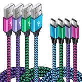 4Pack Usb C Fast Phone Charger A To Type C Charging Cable Android Car Power Cord For Samsung Galaxy S26 S24/S25 Plus/S21 S23 S20 S22 Ultra/10 A42 A51 A52 A71 S10 A01 A11 A21 A31 Iphone 16 15 Ipad