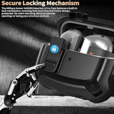 Galaxy Buds 3 Pro/Buds 3 Case Cover 2024 With Secure Lock Clip, Shockproof Samsung Galaxy Buds 3/3 Pro Protective Hard Cover Shell With Carabiner&Cleaner Kit For Men Women, Black