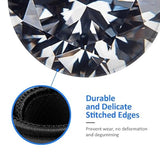 Mouse Pad Diamond Print Mouse Pads For Desk With Non-Slip Rubber Base Office Computer Round Mousepad Mouse Mat For Home Office Desk Accessories