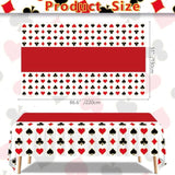 4Pcs 51X86In Casino Theme Party Tablecloths Poker Tablecloth Casino Night Birthday Party Table Cloth Poker Disposable Table Cover All-In-One Poker Mat For Game Birthday Playing Card Picnic Supplies
