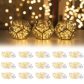 15 Pack String Lights, 7Ft 20 Led Waterproof Battery Operated Fairy String Lights For Home Bedroom Christmas Party Weddi
