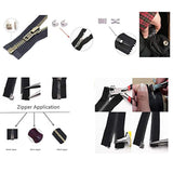 20 Pcs #5 Metal Zipper Retainer Insertion Pin Zipper Box Head Retainer
